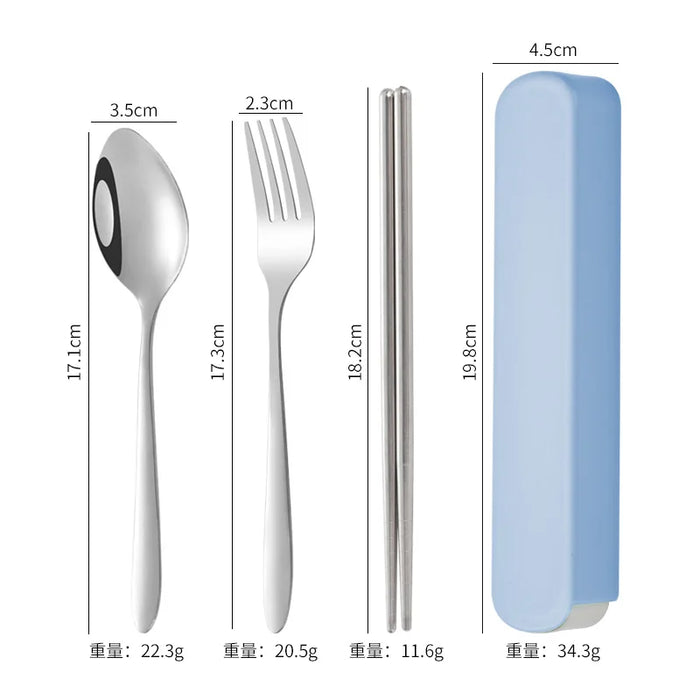 3 Piece Portable Student Dining Set With Case