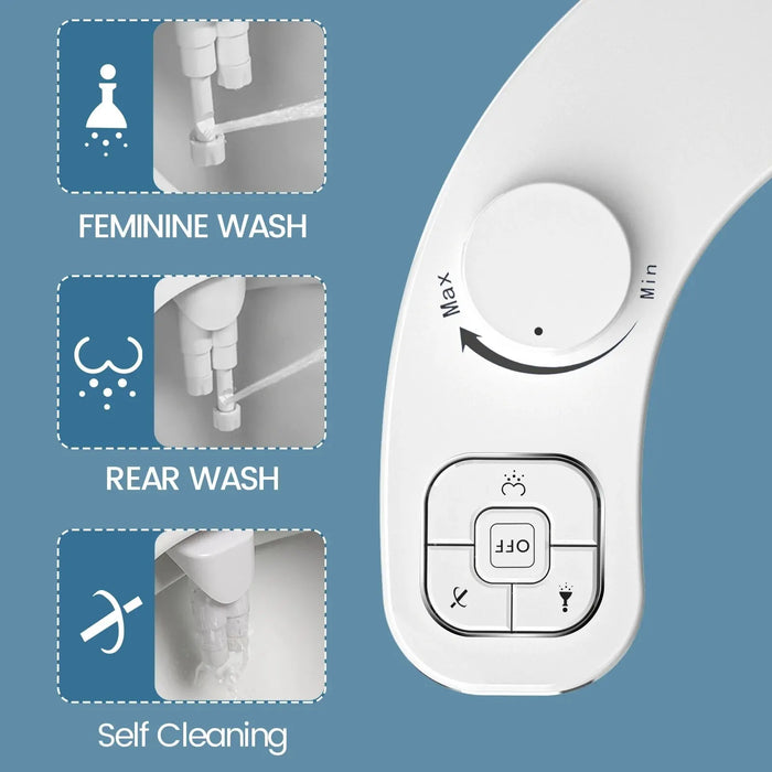 Self Cleaning Dual Nozzle Bidet Attachment