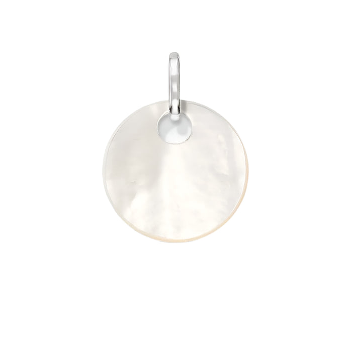 925 Sterling Silver Shell Disc Pendant Fashion Jewelry For Women