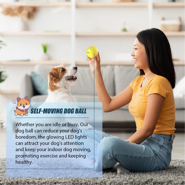 Interactive Dog Ball 2.2 Inch Motion Activated Usb Rechargeable For Small / Medium Dogs
