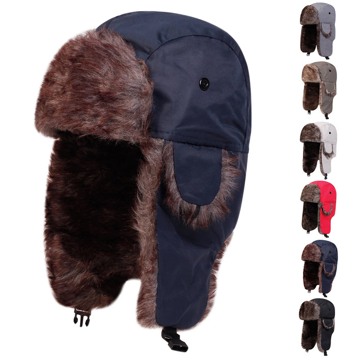 Winter Earflap Ski Hat For Outdoor Activities Unisex Bomber Hat For Warmth And Style