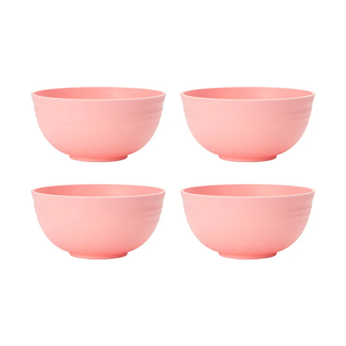 4 / 6 / 8 Piece Reusable Pink Cereal Bowls Ideal For Food Dessert Camping