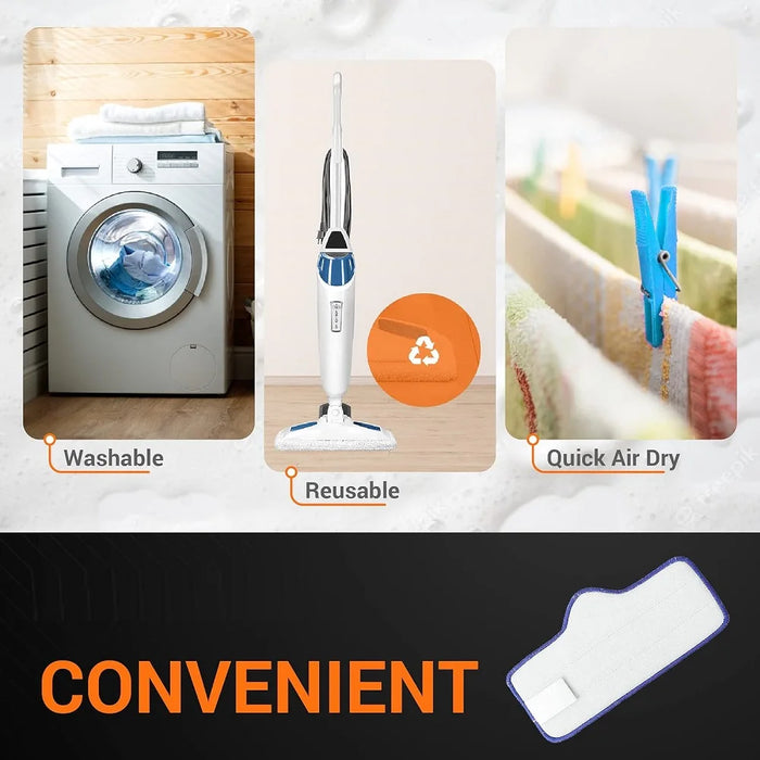 10 Pack Microfiber Steam Mop Pad For Dupray Neat Steam Cleaner Reusable & Washable Replacement Part