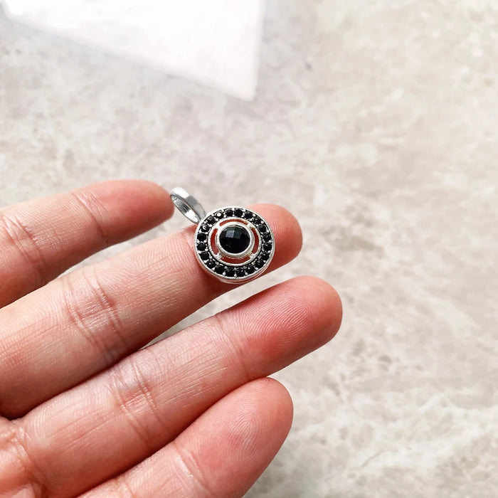 925 Sterling Silver Bohemia Fashion Jewelry Black Ornament Pendant Gift For Women