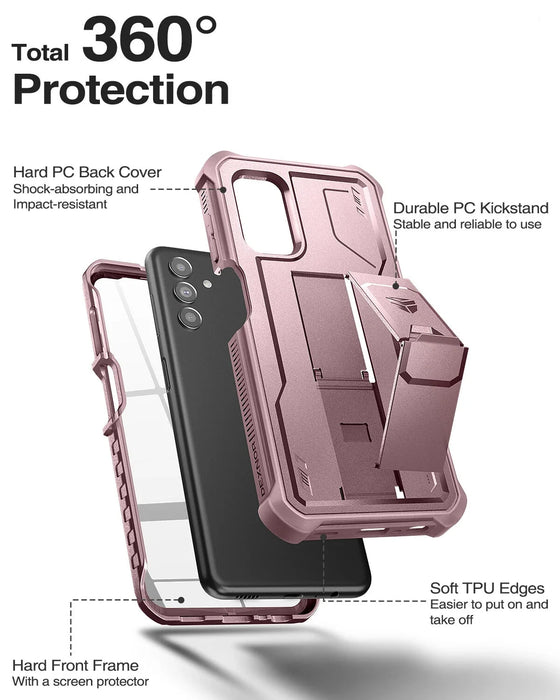 For Samsung Galaxy A13 5G Full Body Bumper Military Grade Armor Shockproof Shell Case Built In Screen Protector Kickstand