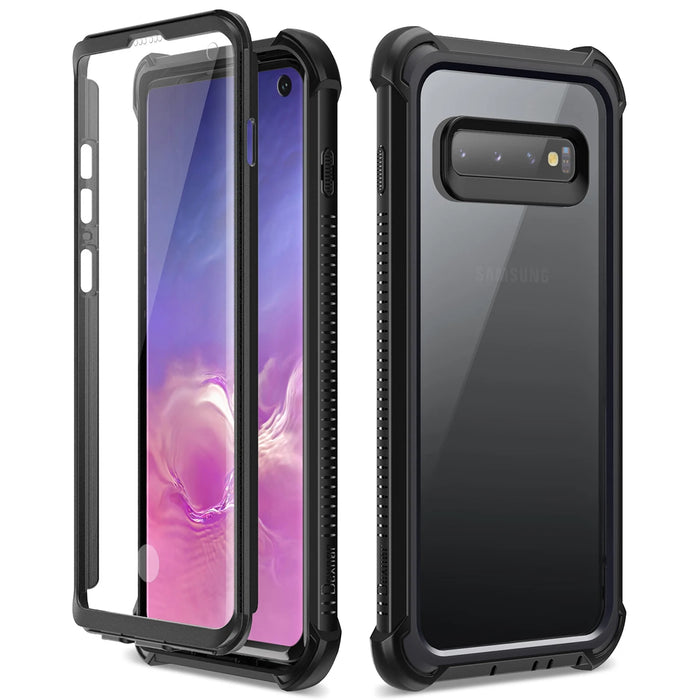 For Samsung Galaxy S10 6.1 Inch Heavy Duty Protection Hard Back Defender Protector Protective Shockproof Bumper Case