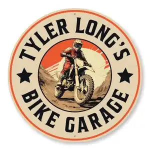 Custom Dirt Biker Sign Metal Decor