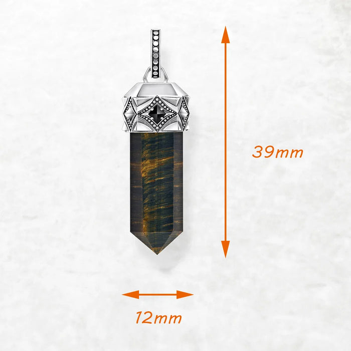 925 Sterling Silver Stiger Eye Pendant Jewelry For Men & Women