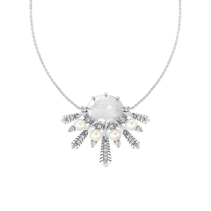 925 Sterling Silver Stunning Sun Necklace & Ring Set For Women