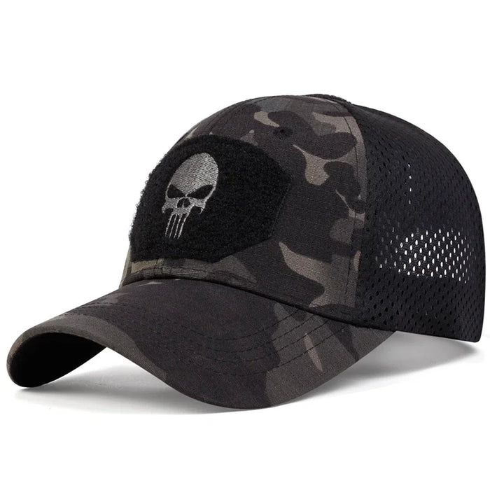 Embroidered Skull Baseball Cap Unisex Outdoor Adjustable Hat