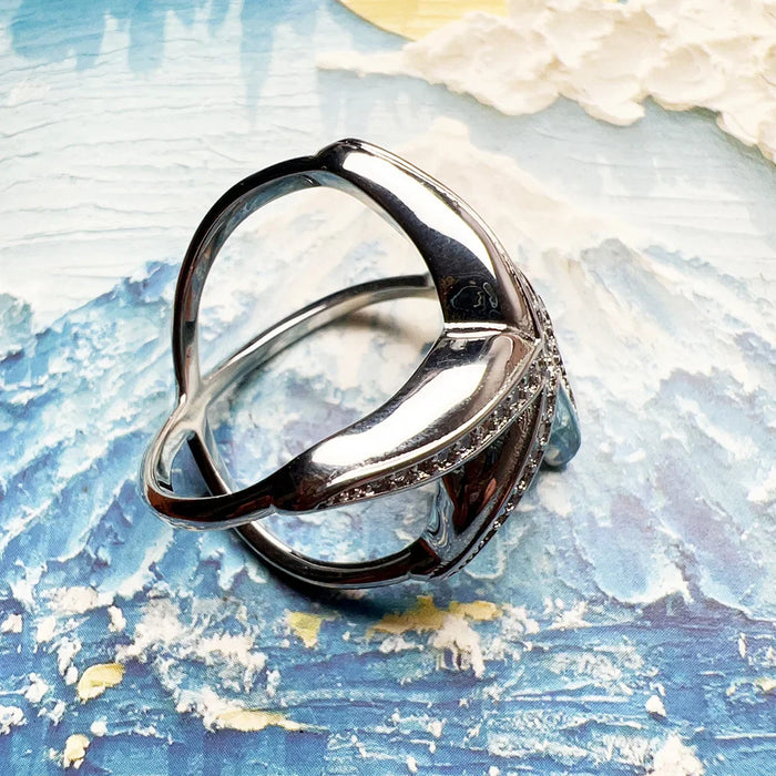 925 Sterling Silver Romantic Gift Starfish Ring Fine Jewelry For Women