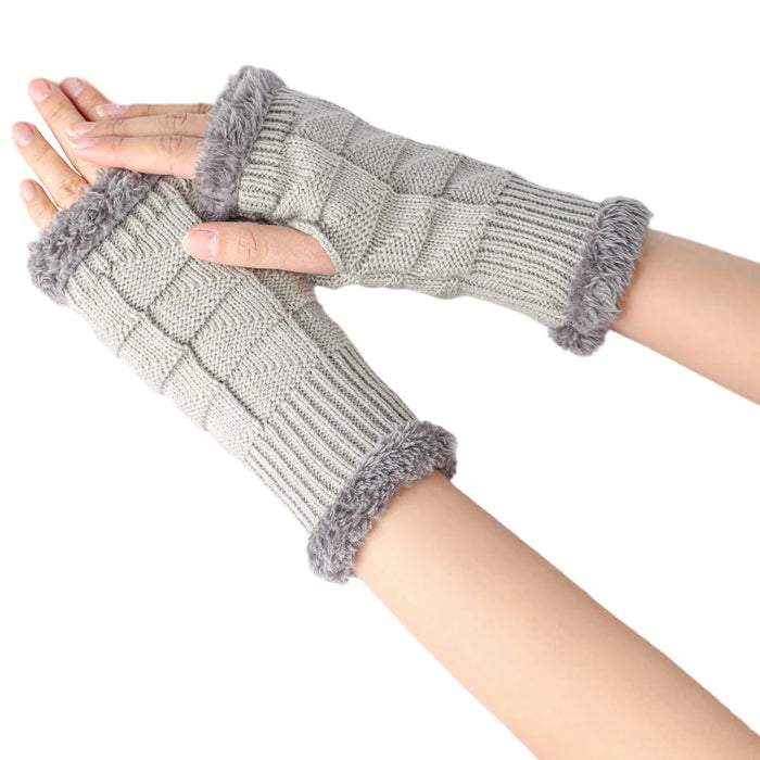 Knit Fingerless Gloves For Women