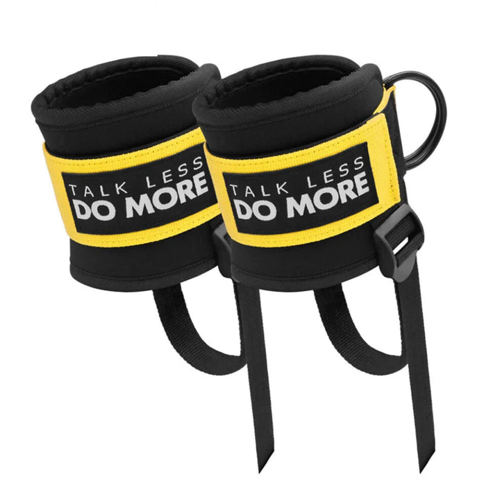 Double D Ring Ankle Straps For Cable Machines Padded Fitness Cuffs For Gym Leg Extensions