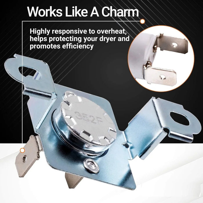 279973 Dryer Thermal Cut-Off Fuse Kit Compatible With Whirlpool & Kenmore Dryers 3391913 8318314 Ap3094323 Ps334387