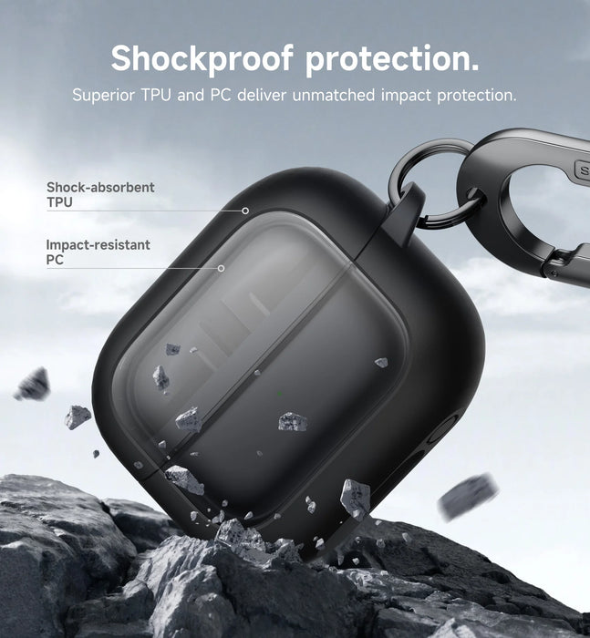 For Samsung Galaxy Buds 3 Pro / Galaxy Buds 3 Magnetic Bumper Rugged Shockproof Protective Case With Anti-Lost Keychain