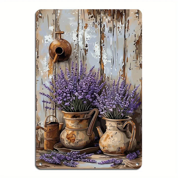 Traditional Retro Lavender Wall Art Indoor / Outdoor Decor