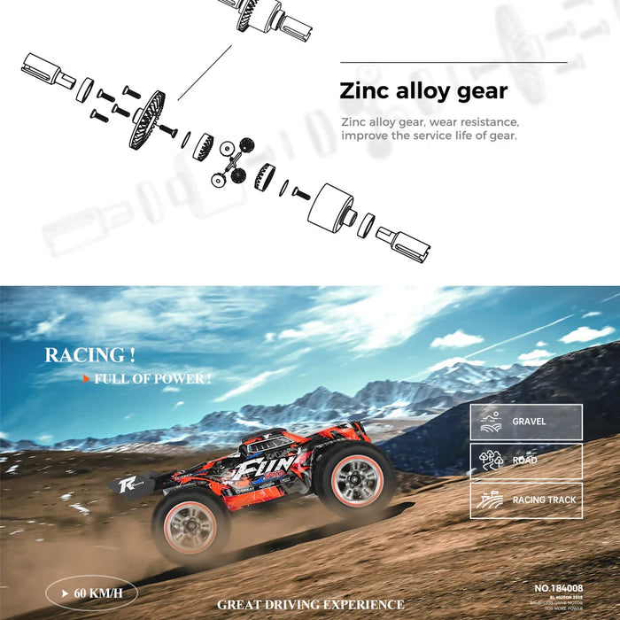 High Speed 4wd Rc Car for Boys 70km/h