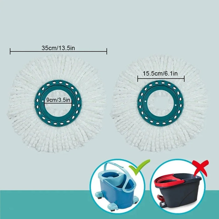 3 Pieces Microfiber Replacement Head Hands-Free Rotating Mop Cloth For Leifheit Soft And Absorbent Clean Floor Cleaner Pad