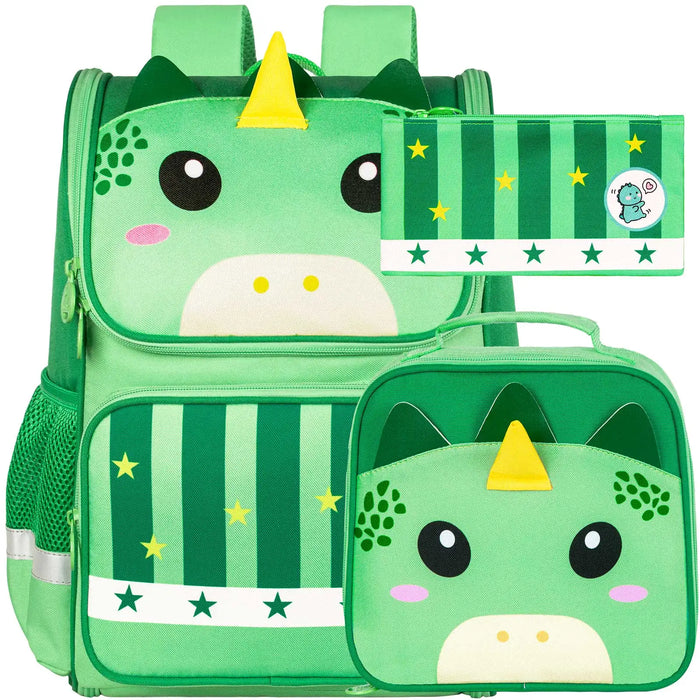 3 Piece Sequin Backpack Set For Kids Unicorn Dinosaur Cat