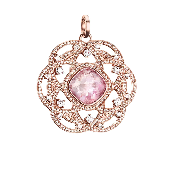 925 Sterling Silver Romantic Rose Flower Pendant New Jewelry Accessory For Women