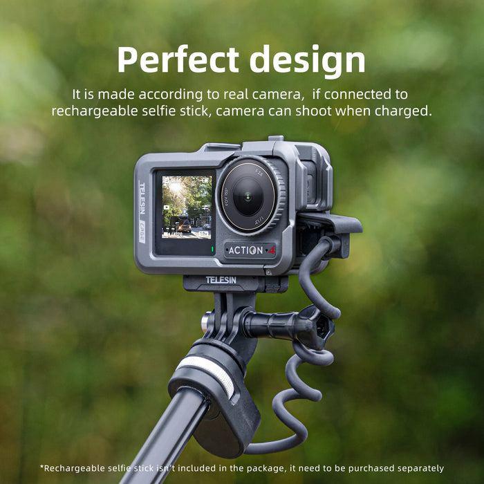 Aluminum Frame Case For Dji Action 4 / 3 Quick Release Mount Cold Shoe Full Protection