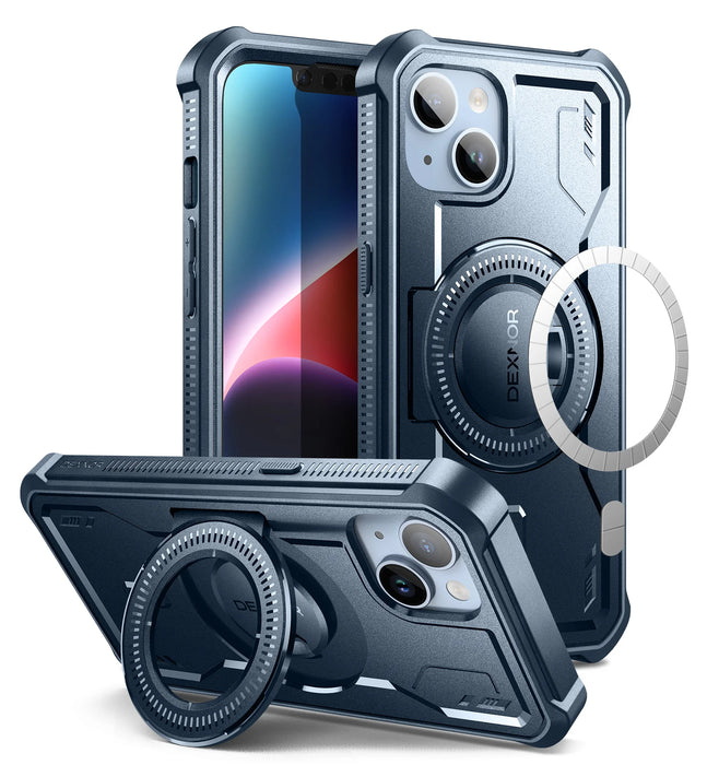 For Iphone 14 / 13 Magsafe Shockproof Rugged Bumper Case Protective With Built In Screen Protector