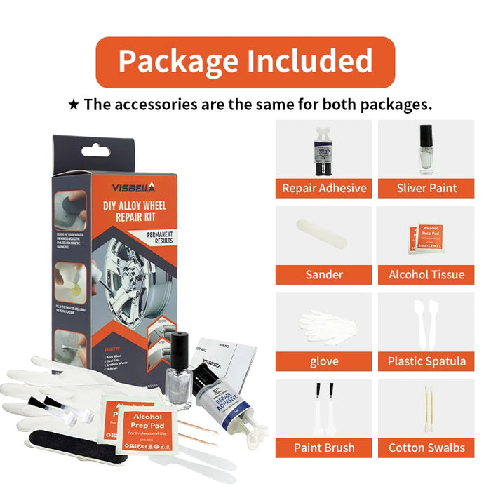 Alloy Wheel Repair Kit Diy Fix Scratches Rust