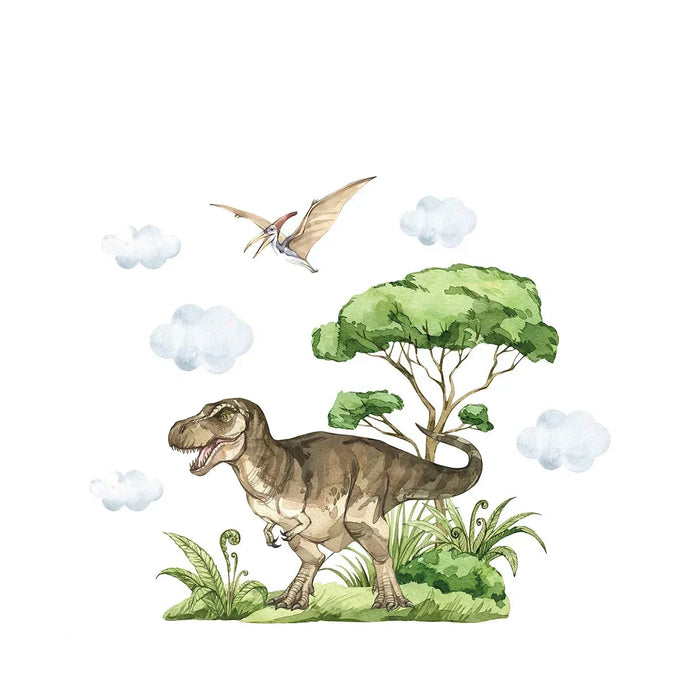 Watercolour Dinosaur Wall Stickers For Kids Room Decor