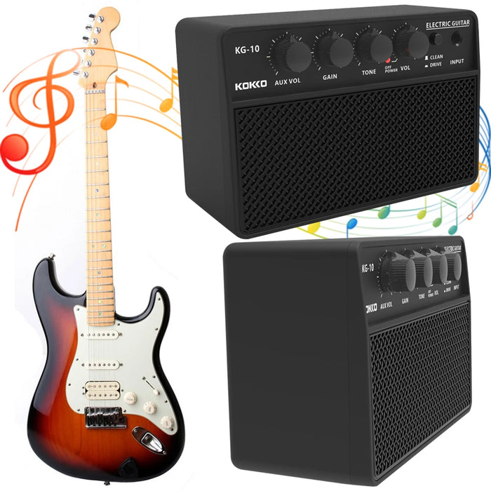 Mini Guitar Amp Electric Guitar Amplifier Mini Guitar Practice Speaker With 6.35Mm Interface Guitar Amp For Daily Practice