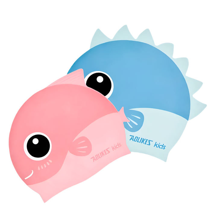 Kids' Cartoon Swimming Cap Waterproof & Ear Protecting For Pool Fun!