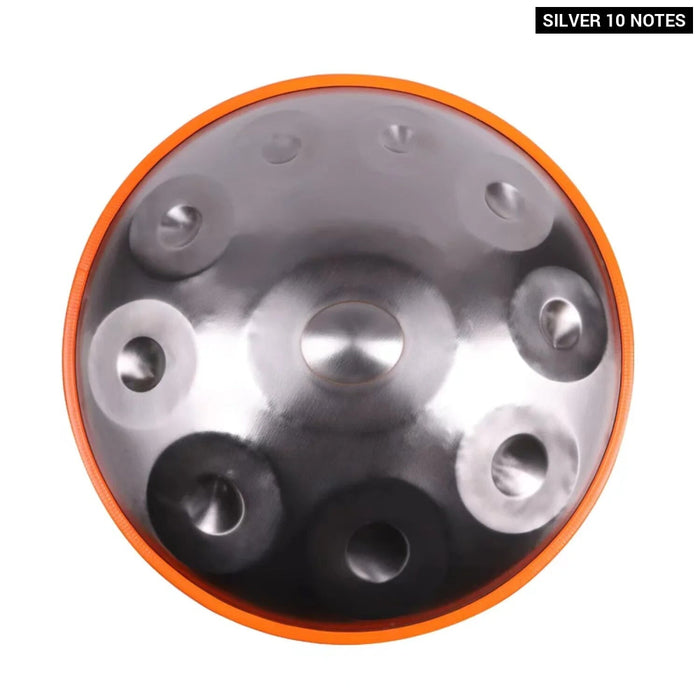 432Hz 10 9 Notes 22 Inch Golden Steel Tongue Handpan Drum For Yoga Meditation