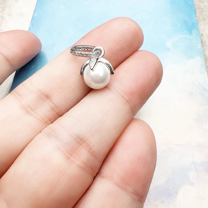 925 Sterling Silver Freshwater Pearl Ball Pendant Romantic Fashion Jewelry For Women