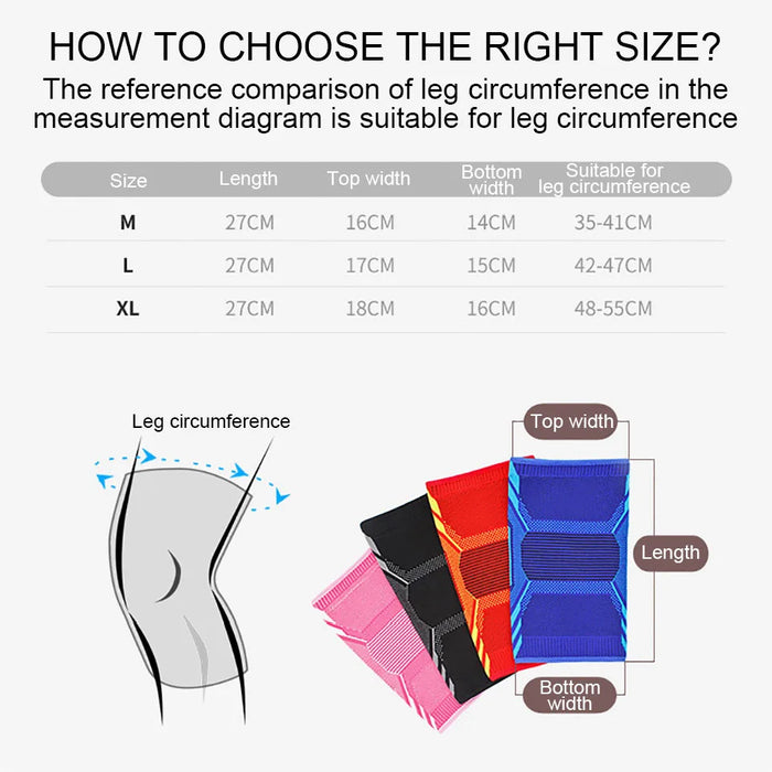 Sport Knee Support Brace No Slip Compression Sleeve For Knee Pain