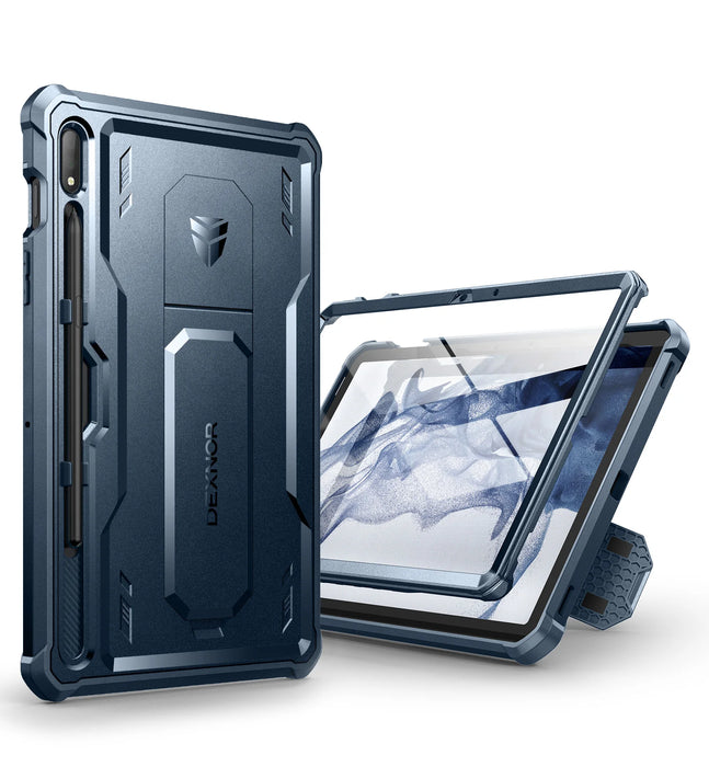 For Samsung Galaxy Tab S7 S8 Heavy Shockproof Full-Body Rugged Case With Built-In Screen Protector With S Pen Holder