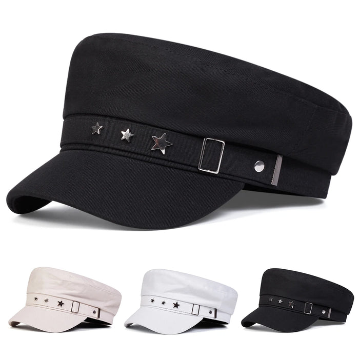 Stylish Unisex Military Hat For Outdoor Sports Five Pointed Star Design
