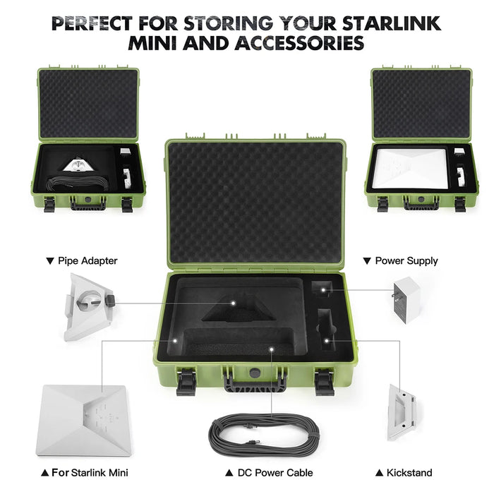 For Starlink Mini Kit Carrying Case Travel Case Waterproof Protective Case Organizer Storage Box For Starlink Mini Accessories