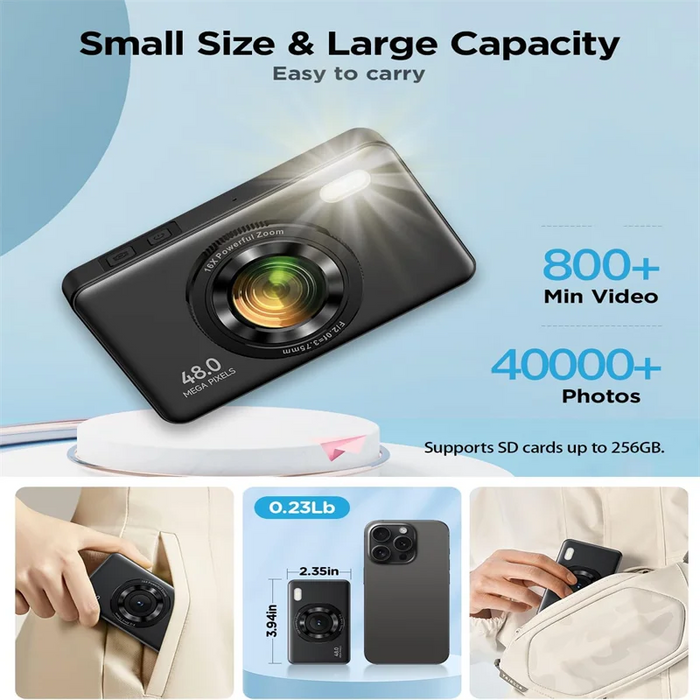 48Mp Autofocus Digital Camera For Kids 2.7K 16X Zoom