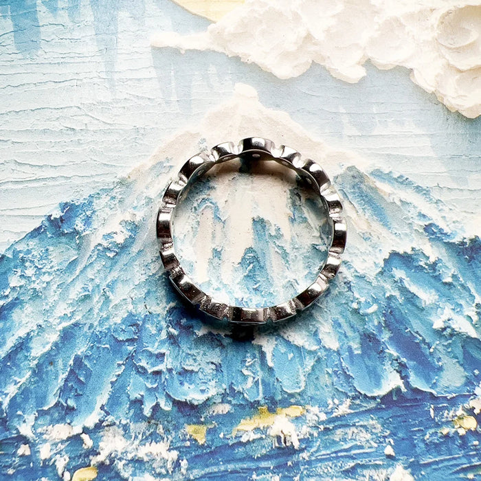 925 Sterling Silver Round White Stone Ring Fine Jewelry For Women Trend