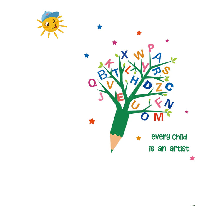 Cartoon Letter Wall Stickers For Kids Room Decor