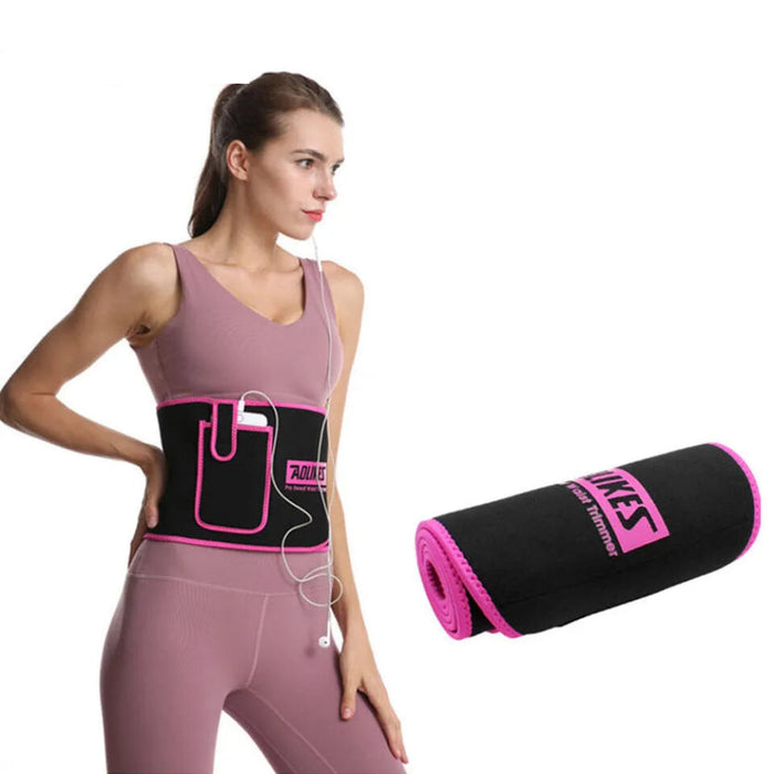 Sports Waist Trimmer Belt Slim Weight Loss Sweat Band For Gym Training