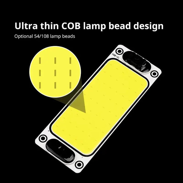 12-85V Led Car Interior Cob Lamp Strip With On / Off Switch Van Lorry Truck Camper Boat