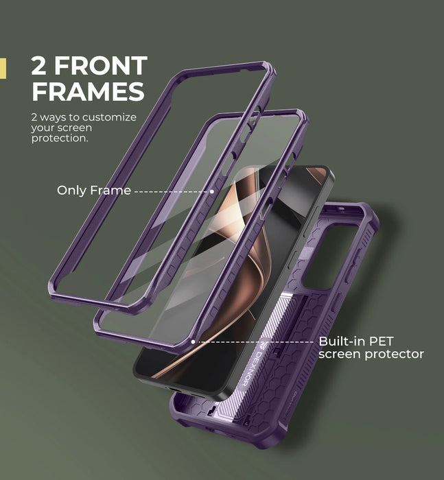 For Samsung Galaxy S25 Holder Heavy-Duty Shockproof Rugged Case With Built-In Slide Camera Case & Screen Protector
