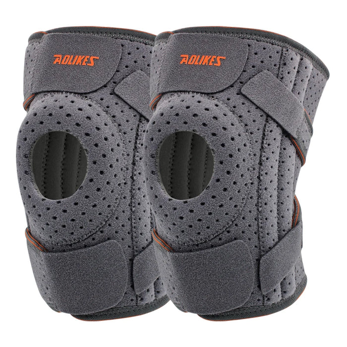 Breathable Knee Pads For Outdoor Sports Non Slip Straps Steel Support Men & Women