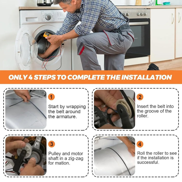341241 691366 Dryer Drum Belt & Pulley Kit For Whirl-Pool Ken-More Dryer Ps346995 Ap2946843 Eap346995 W10131364