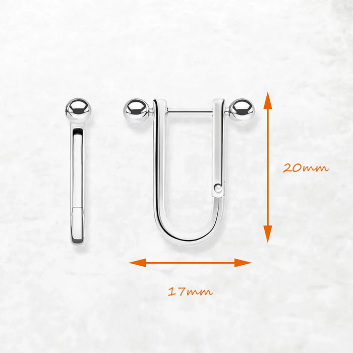 925 Sterling Silver Hoop Earrings Classic For Women & Men