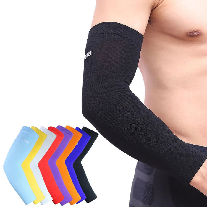Sports Arm Sleeve For Pain Relief Elastic Elbow Protector For Basketball Tennis Soccer Volleyball