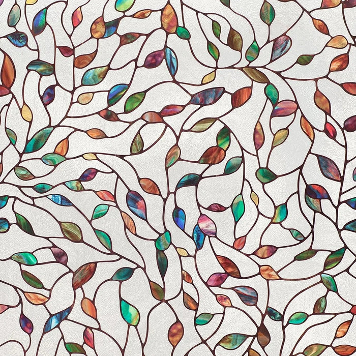 Leaf Pattern Glass Film - Privacy & Sun Protection