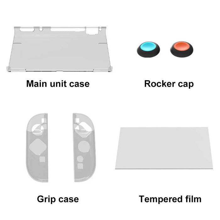 Transparent Case Shell For Switch 2 Detachable Protective Case Cover Anti-Fall Protective Sleeve For Switch 2 Game Accessories