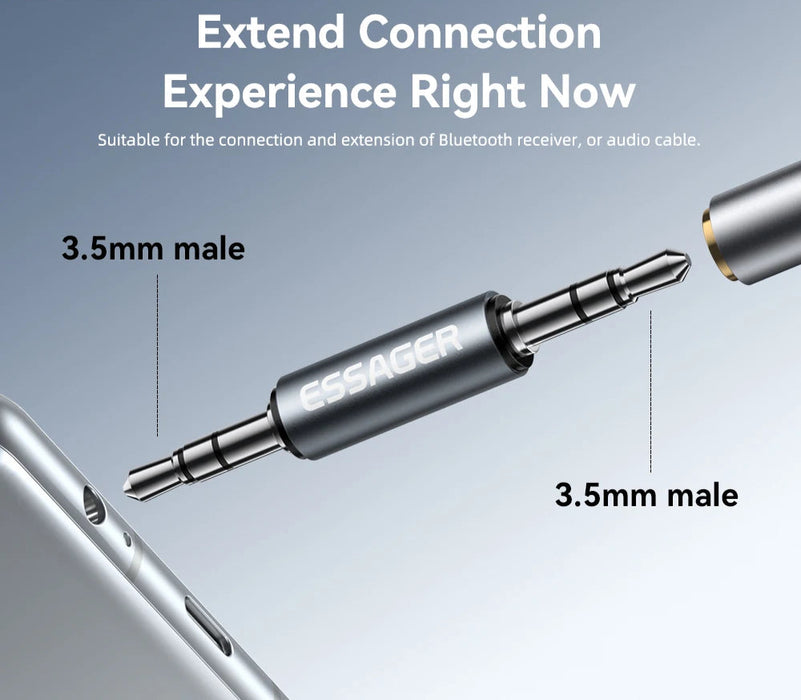 3.5Mm Male To Male Jack Audio Adapter For Mobile Phone Headphone Car Mp3 Speaker Laptops Tablets Stereo Jack Connector