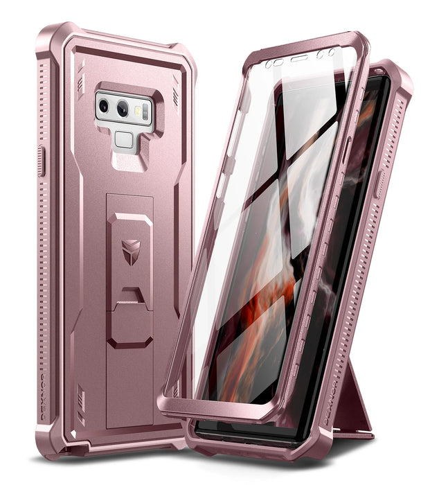 For Samsung Galaxy Note 9 Shockproof Holder Shell Armor Rugged Military Bracket Case With Built-In Screen Protector